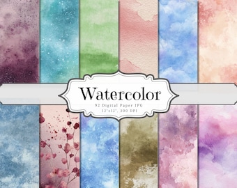 Paquete de 90 papeles imprimibles con efecto arcoíris, fondos degradados de arcoíris en tonos pastel para scrapbooking, archivos JPG de alta resolución, para Cricut.
