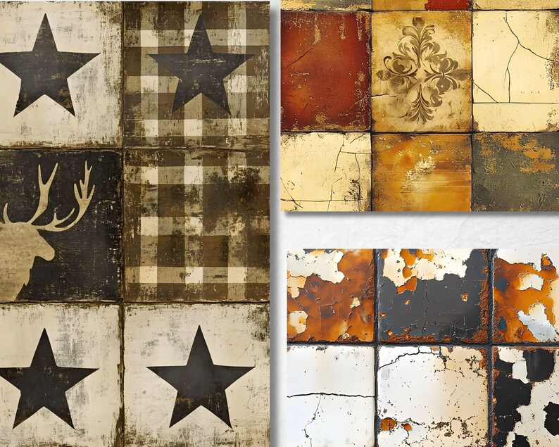 Rustic Western Texture Wild West Cowboy Cowgirl Junk Journal Kit, Texas Horse Ephemera Pages ...