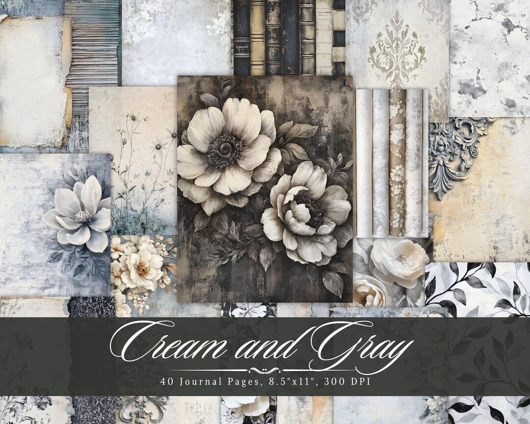 Grunge Junk Journal Paper Pack – Printable Distressed Collage Sheets ...
