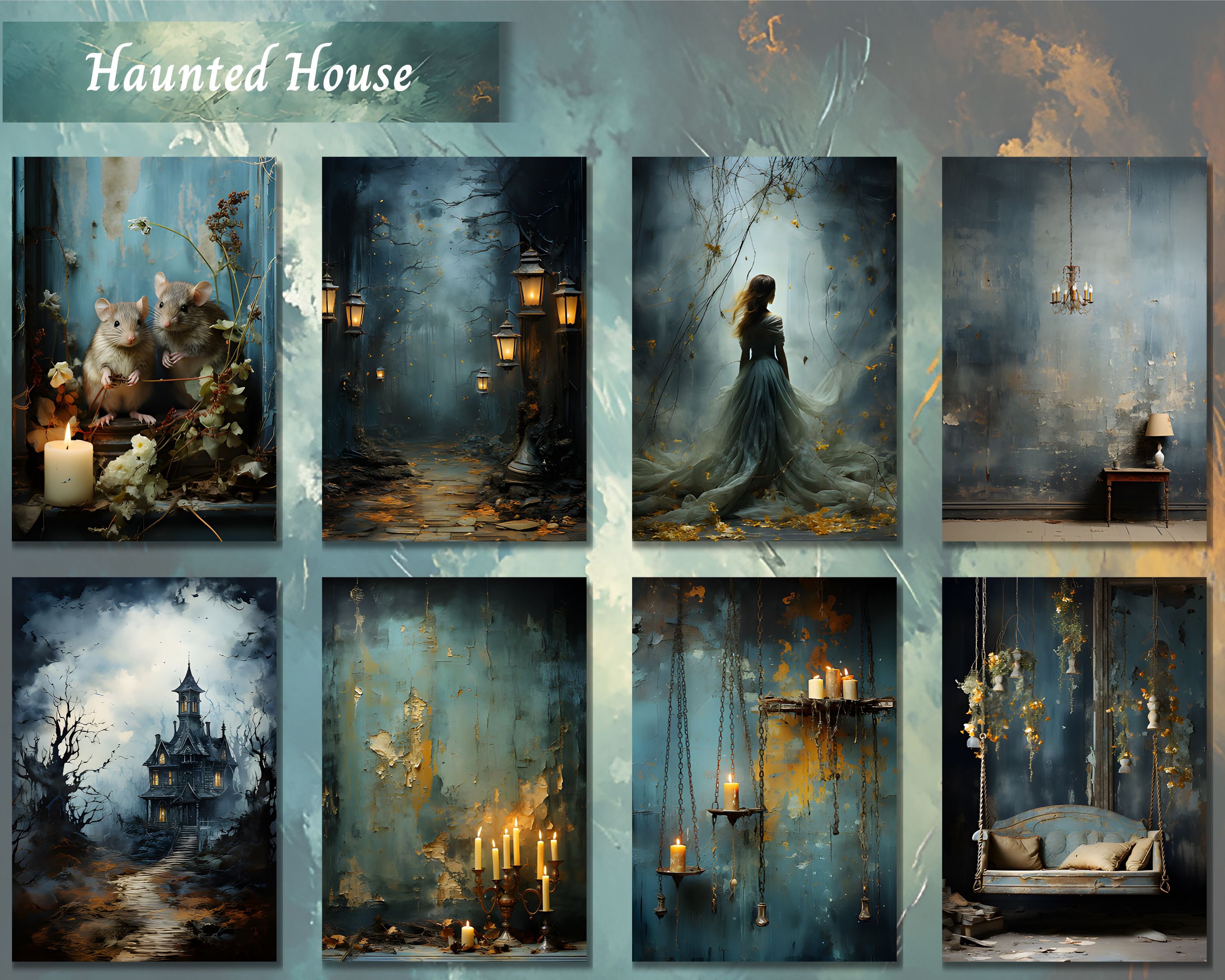 Big Journaling Bundle, Haunted House Junk Journal Paper, Halloween ...