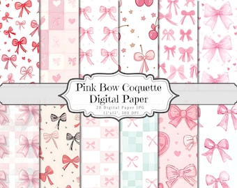 Zestaw do druku dziennika „Coquette Junk”, urocze strony dziennika z kokardką „Coquette”, romantyczne drobiazgi „Coquette”, kobiecy papier do scrapbookingu