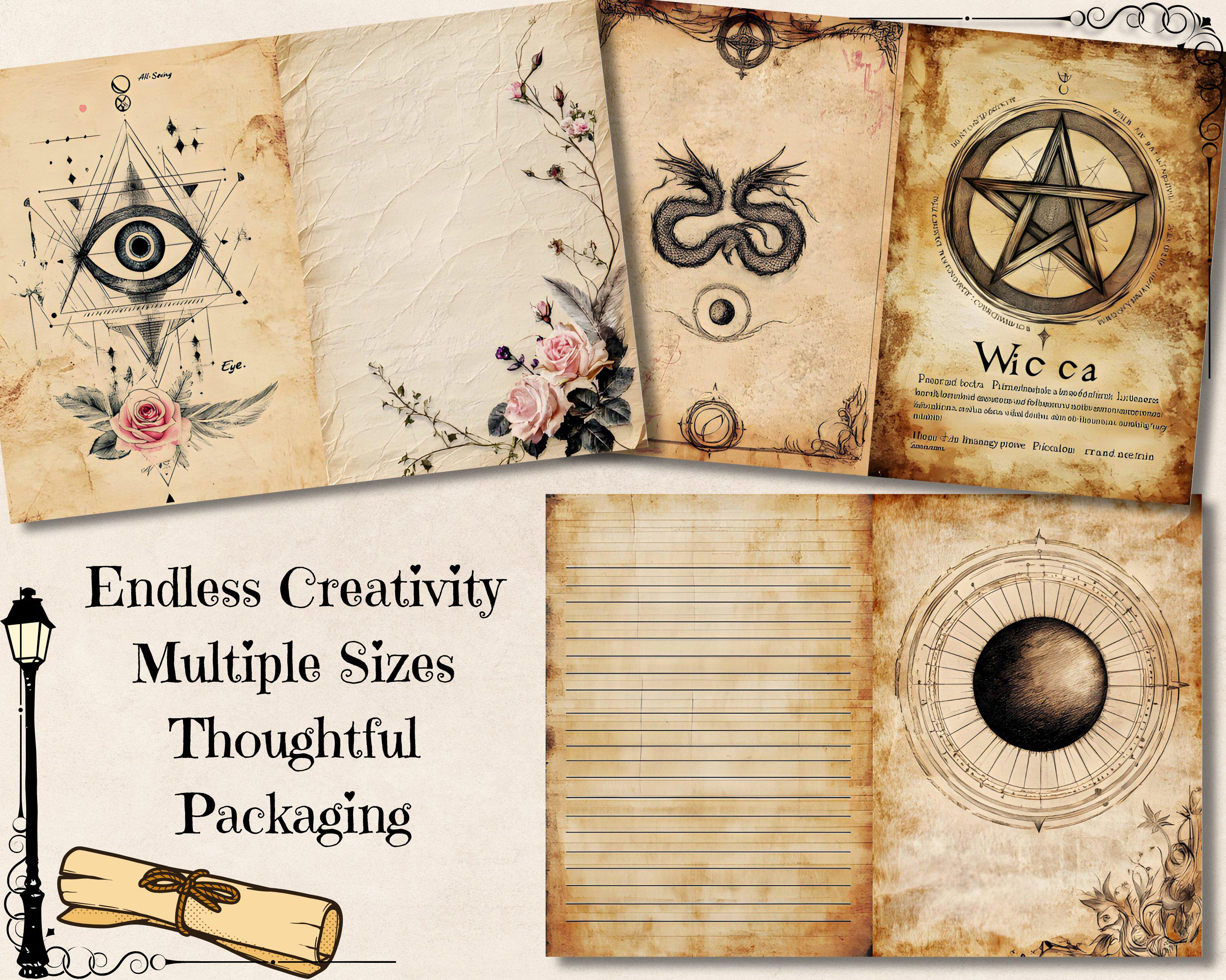 Neutral Celestial Junk Journal Kit, Grimoire Printable Pages, Beige ...