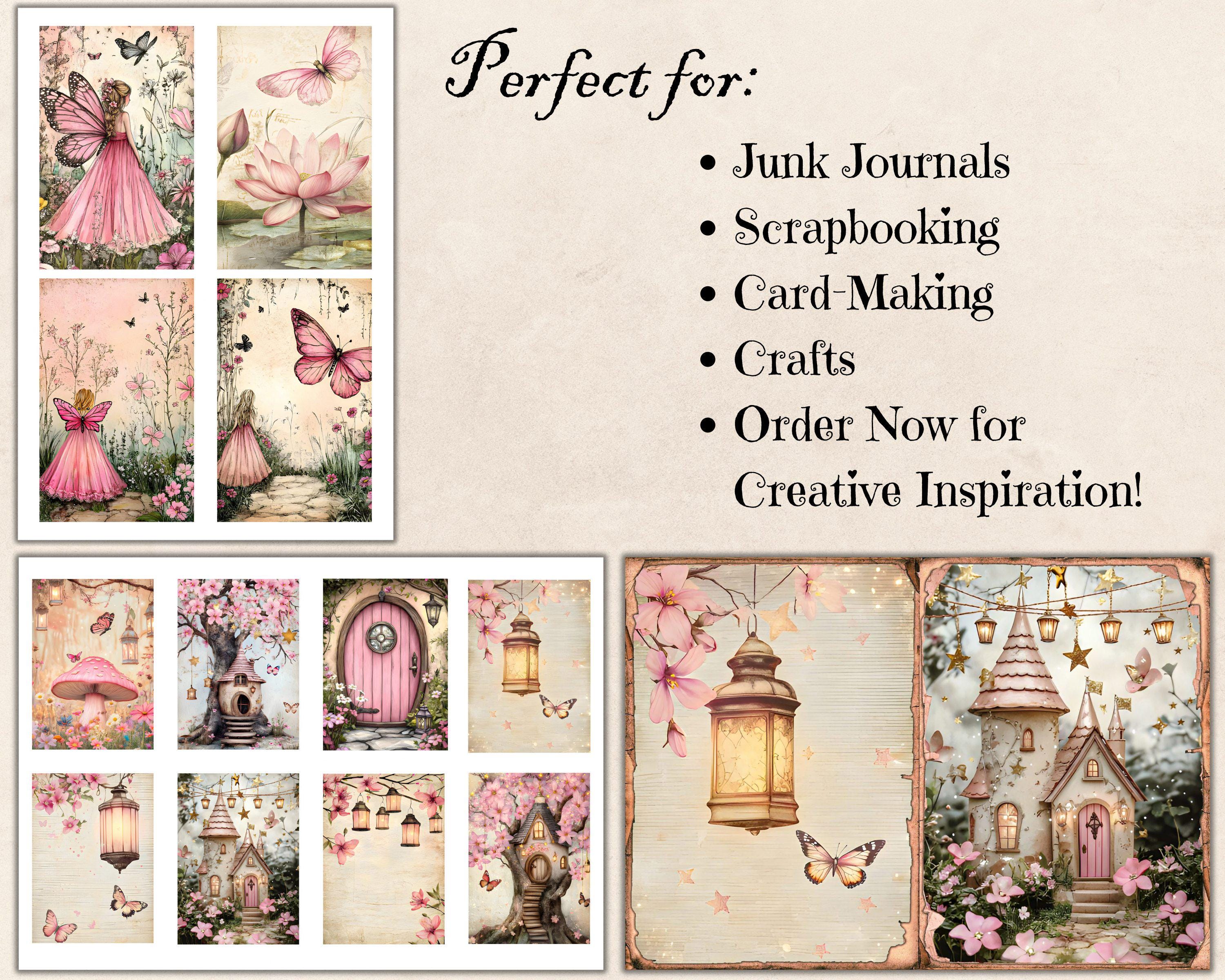 Fairy Garden Junk Journal Pages, Vintage Fairy Ephemera Printable ...