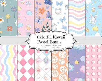 Kawaii Floral Junk Journal Clipart Bundle, Cute Flower Scrapbook Ephemera for Planner Stickers PNG JPG, Sublimation, for Scrapbooking