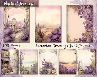 Vintage Victorian Portraits Junk Journal Kit, Printable Ephemera Pages, Antique Photos Scrapbook Paper US Letter, Collage Set DIY