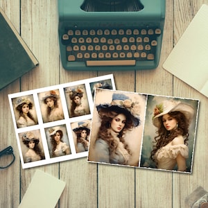 Vintage Victorian Lady Junk Journal Kit, Antique Retro Women Ephemera ...