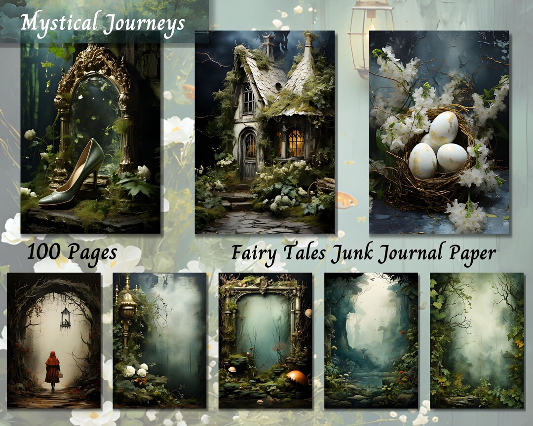 Fairy Tale Woodland Junk Journal Pages, Enchanted Forest Kit, Magical ...