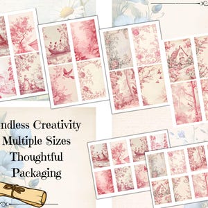 Pink Toile Junk Journal Kit – Vintage French Printable Ephemera for ...