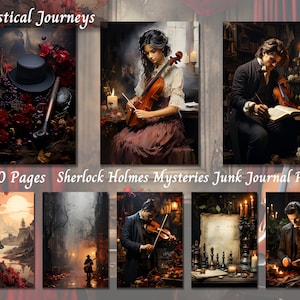Detective Junk Journal Kit, Digital Scrapbook Paper, Mystery Case File, Crime Investigation Printable, Victorian Pages, Vintage Ephemera