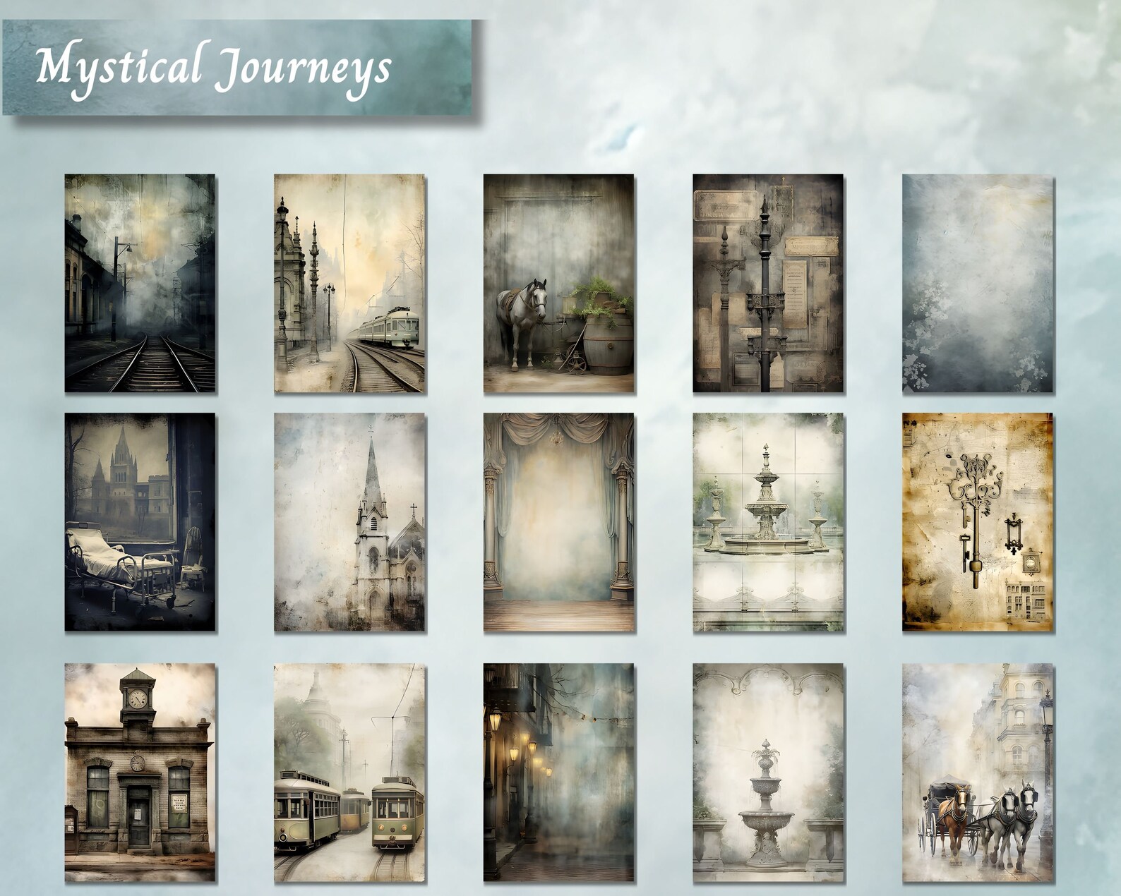 Victorian Era Maps Junk Journal Kit, Vintage Old Printable Ephemera ...