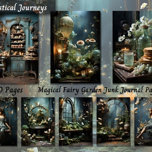 100 Magical Forest Junk Journal Pages – Enchanted Fairy Ephemera & Mystical Woodland Digital Papers – Fantasy Scrapbooking, Instant Download