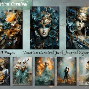 Carnaval vénitien papier journal indésirable, papier éphémère imprimable vintage, feuille de collage album de fête foraine de cirque, page numérique technique mixte d'arrière-plan