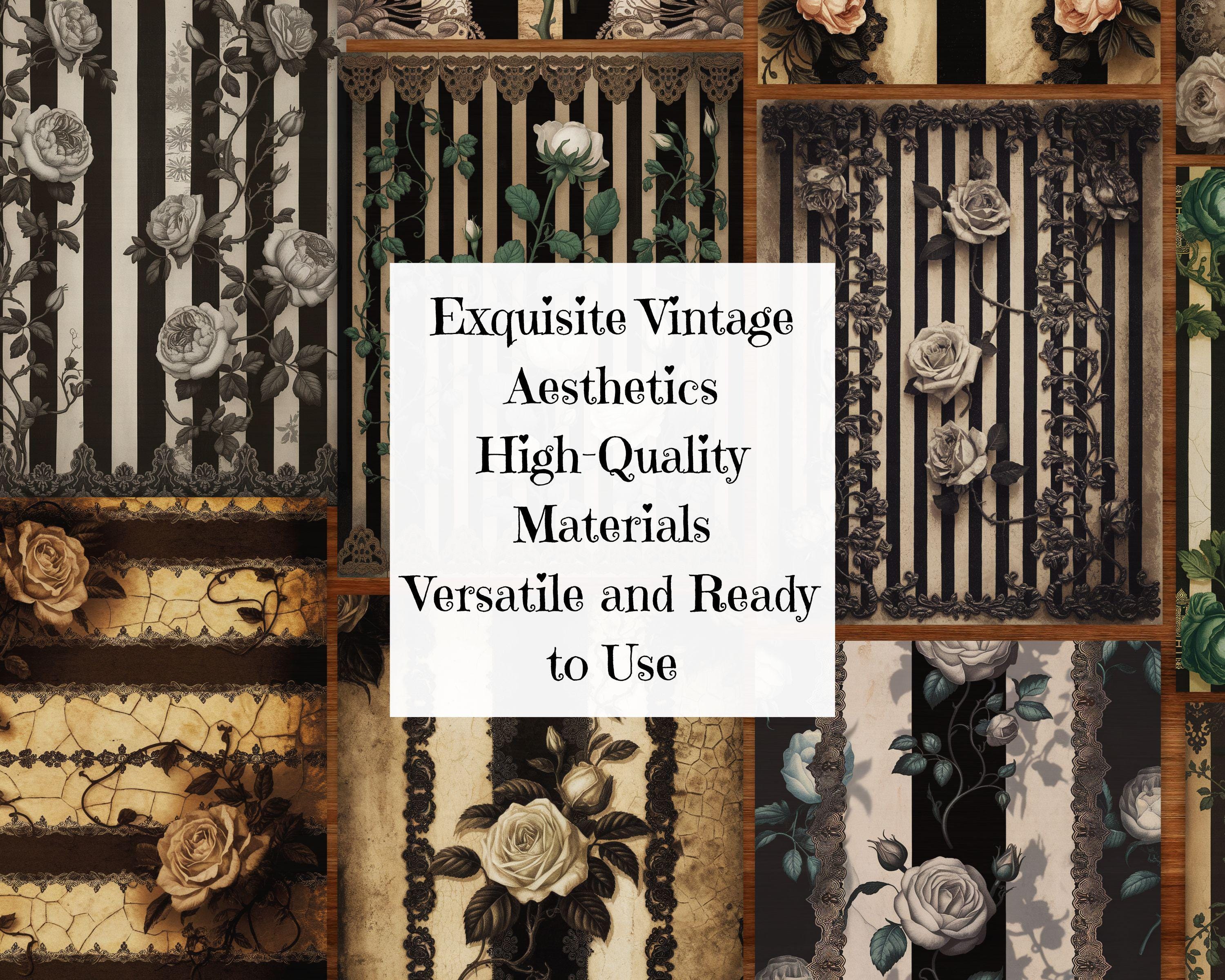 Gothic Scrapbook Paper Pack | 60 Dark Academia Paper Pages Junk Journal ...