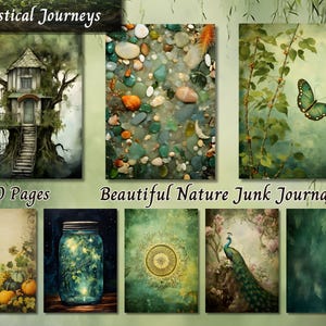 Carta da giornale con bellissimi oggetti di scarto della natura, effimeri botanici stampabili, foglio di collage per scrapbooking naturalistico, sfondo con piante della foresta, tecniche miste