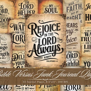 Christian Bible Verses Printable | Junk Journal Ephemera | Healing Prayer Cards | Instant Digital Download SVG, PDF | Commercial Use