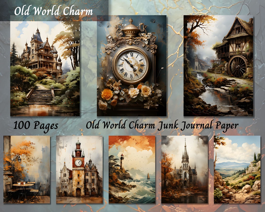 Old World Charm Junk Journal Paper | Vintage Printable Ephemera ...