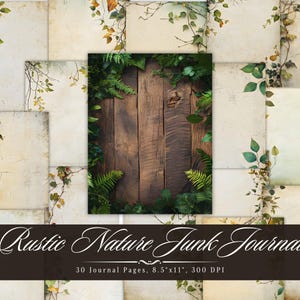 Rustieke natuur ongewenste dagboekpapier, vintage wijnbladeren afdrukbare efemere verschijnselen, oud scrapbooking collageblad, gemengde media achtergrondpagina