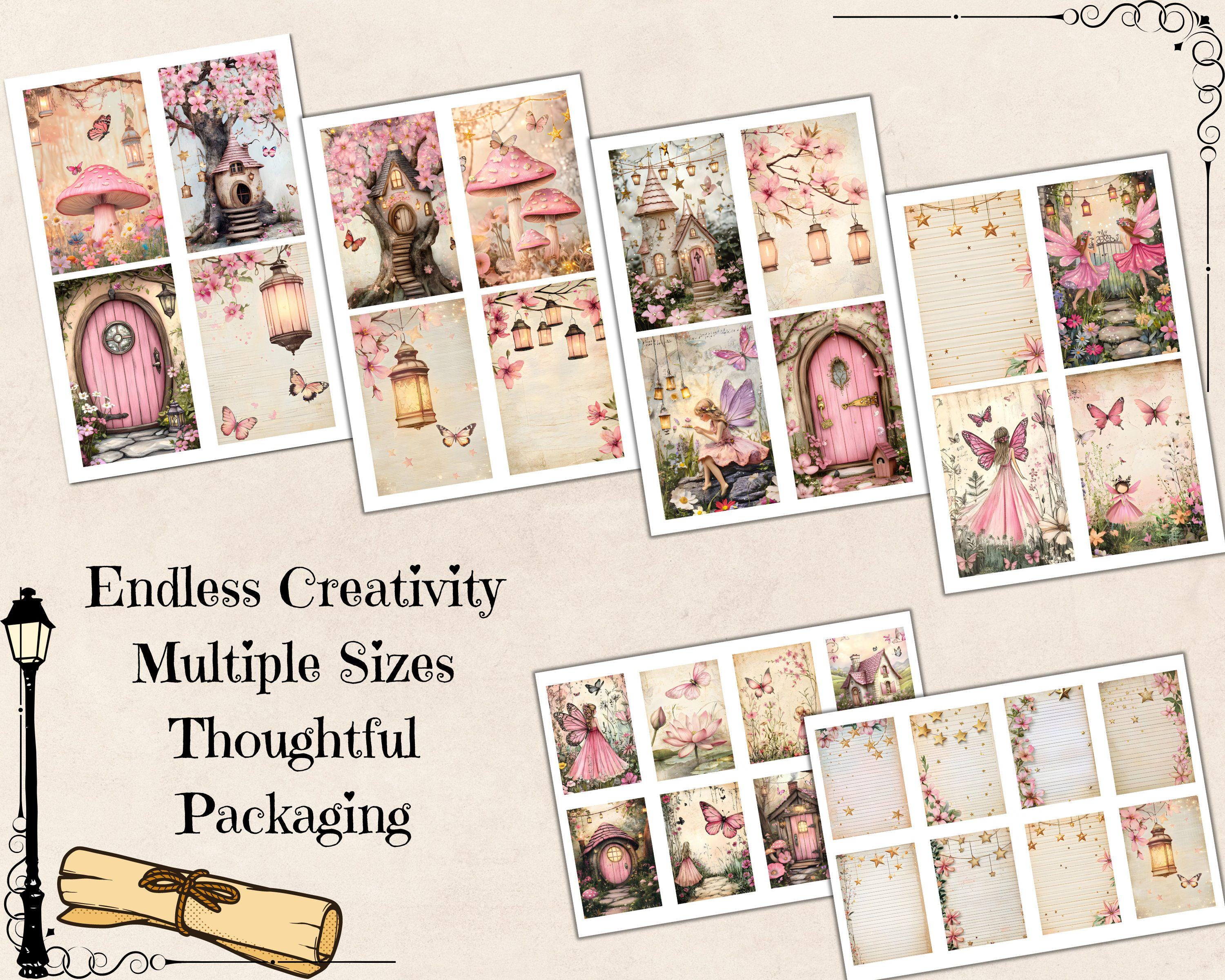 Fairy Garden Junk Journal Pages, Vintage Fairy Ephemera Printable ...