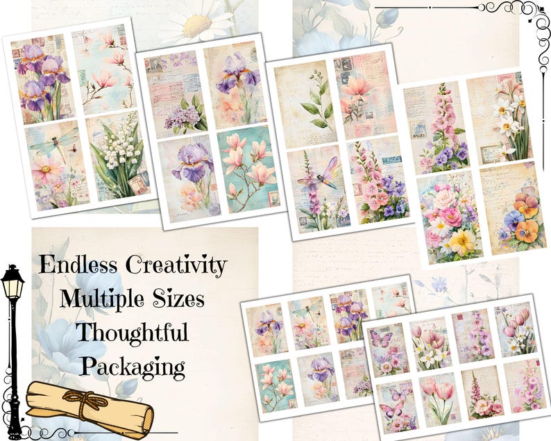 Crocus Journal 
Pansy Journal 
Primrose Journal
Butterfly Journal 
Bee Journal 
Seed Packet Journal
Layered Spring Garden Journal
Distressed Spring Garden Journal
Mixed Media Spring Journal
