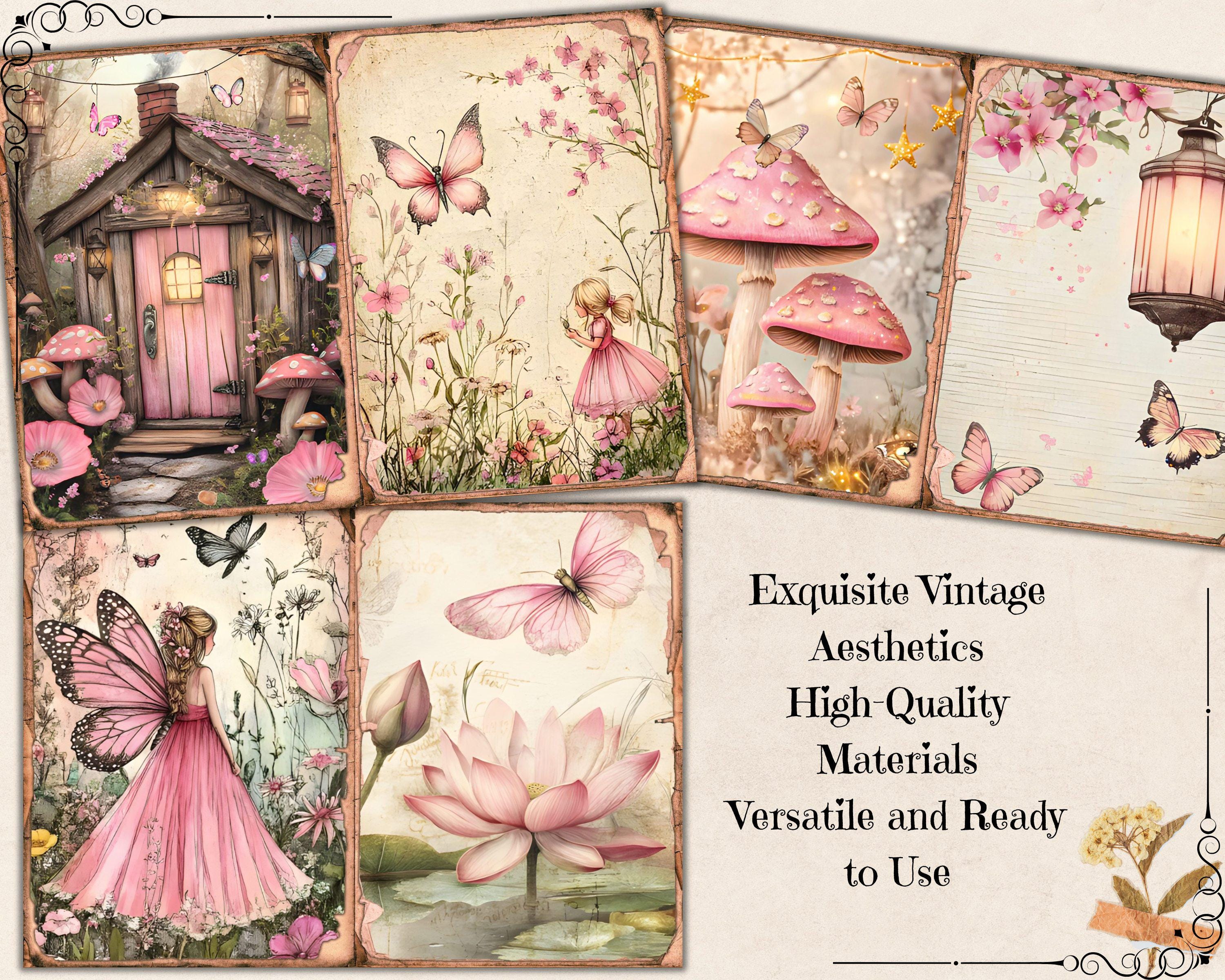 Fairy Garden Junk Journal Pages, Vintage Fairy Ephemera Printable ...
