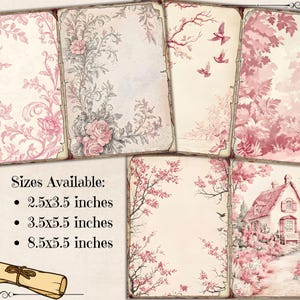 Pink Toile Junk Journal Kit – Vintage French Printable Ephemera for ...