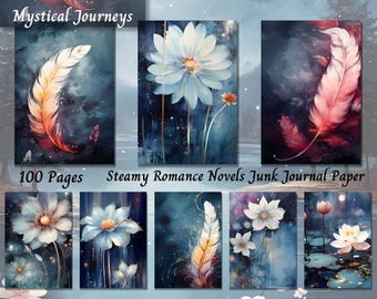 Fairytale Journal, Romance Novel Printable Pages - Mystical Journal Ephemera with Fairy Forest Magic - Mixed Media Vintage Scrapbooking Kit