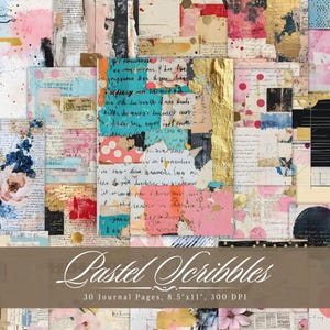 Distressed Pastel Digital Paper Pack | Shabby Chic Junk Journal Printable Kit | Vintage Collage Sheets | Instant Download | Commercial Use