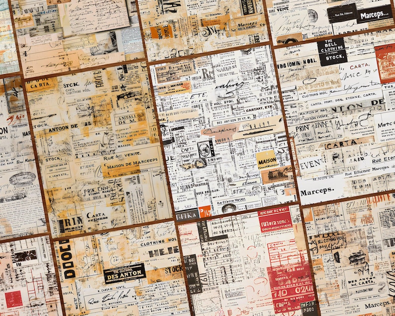 Digital scrapbooking supplies
Vintage aesthetic
Shabby chic
Boho chic
Rustic
Antique
Vintage paper digital junk journal
Printable junk journal templates
Digital ephemera for junk journals