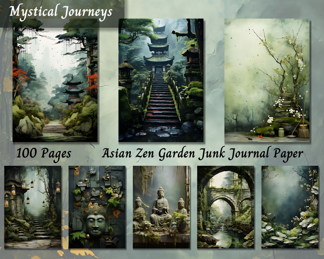 Vintage Zen Junk Journal Kit, Asian Zen Journal Printable Pages ...