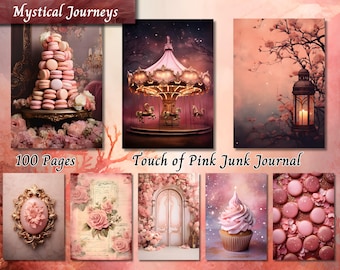 Touch of Pink Junk Journal | Shabby Chic Printable Ephemera (Digital Download)