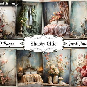 Shabby Chic Junk Journal Kit | Journal Pages, Papers, Ephemera, Tags | Shabby Chic Printables | Scrapbook Kit | Digital Download