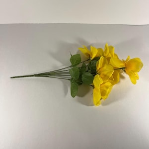 Fake Flowers Yellow Roses 4 Stems