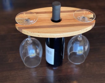 Wine Glass and Bottle Display