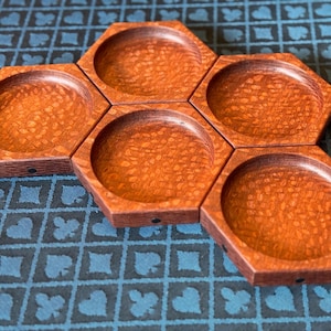 Token Tray for Board Games (Leopardwood) 5 Pack