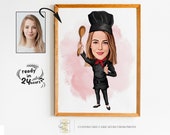 Custom Cartoon Chef Portrait, Female Chef Caricature, Personalized Cook Gift, Digital Kitchen Art, Funny Chef Drawing