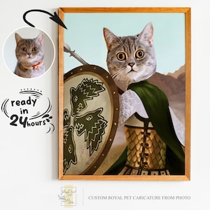 Custom Royal Pet Portrait from Photo, Renaissance Pet Portrait, Gift for Pet, Pet Lover Gift, Regal Pet Portrait, Royal Portrait from Photo