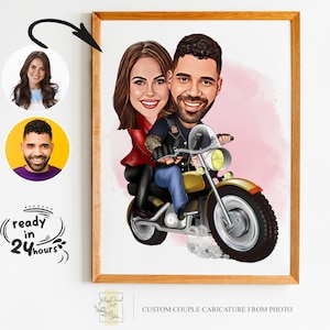 Custom Couple Cartoon Portrait, Couple Portrait, Couple Gift, Couple Caricature, Family Portrait, Custom Caricature, Anniversary Gift