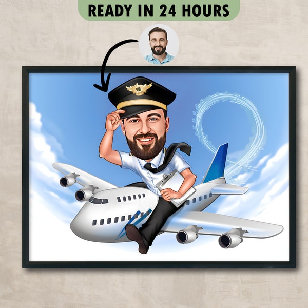 Funny Pilot Drawing Etsy funny-pilot-drawing-etsy