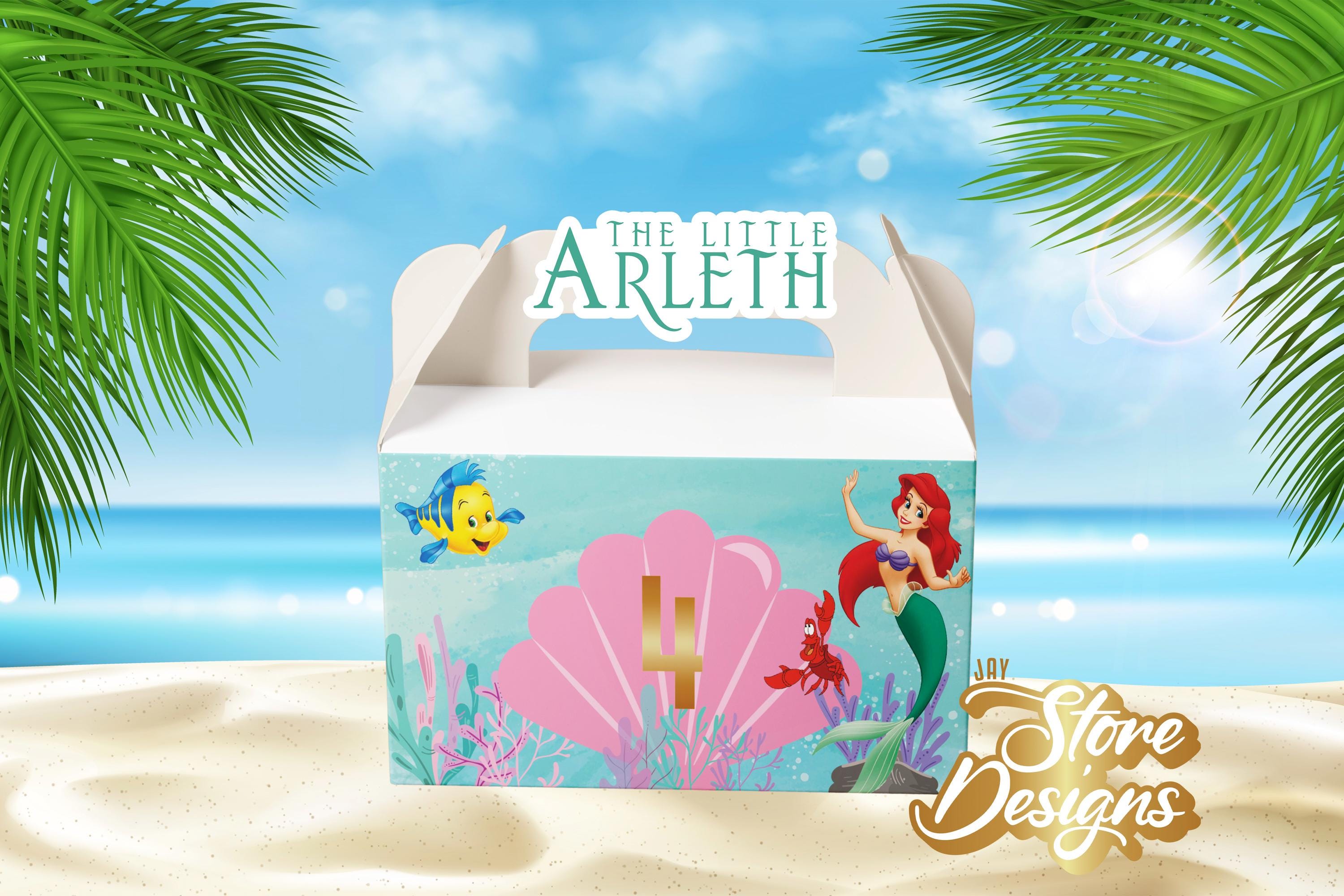 Personalized Little Mermaid Favor Boxes | Mermaid Birthday Party Favors ...