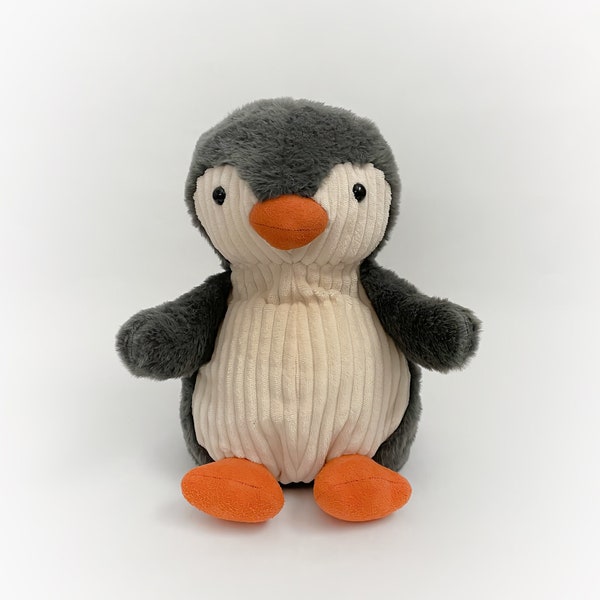 Popper the Penguin Weighted Stuffed Animal 3lbs, machine washable plushie, comfort, gift, sensory toy