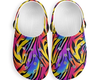 Rainbow Tiger Clogs,