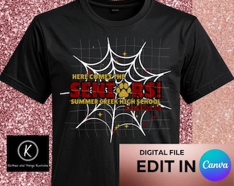 Sp5der Senior 2026 SVG, Canva Design (Digital File)