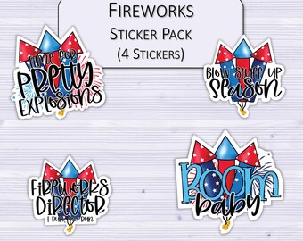 Feuerwerk Aufkleber | Vaterländische Aufkleber | Scrapbooking Aufkleber | Laptop Aufkleber | Wasserflasche Aufkleber | Handy Case Sticker