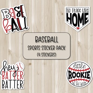 Baseball Themed Sticker Pack | Sport-Aufkleber | Scrapbooking Aufkleber | Laptop Aufkleber | Wasserflasche Aufkleber | Handy Case Sticker