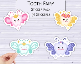Tooth Fairy Stickers | Dentist Stickers | Laminated Stickers | Tooth Stickers | Laptop Stickers | Waterbottle Stickers | Phone Case Sticker