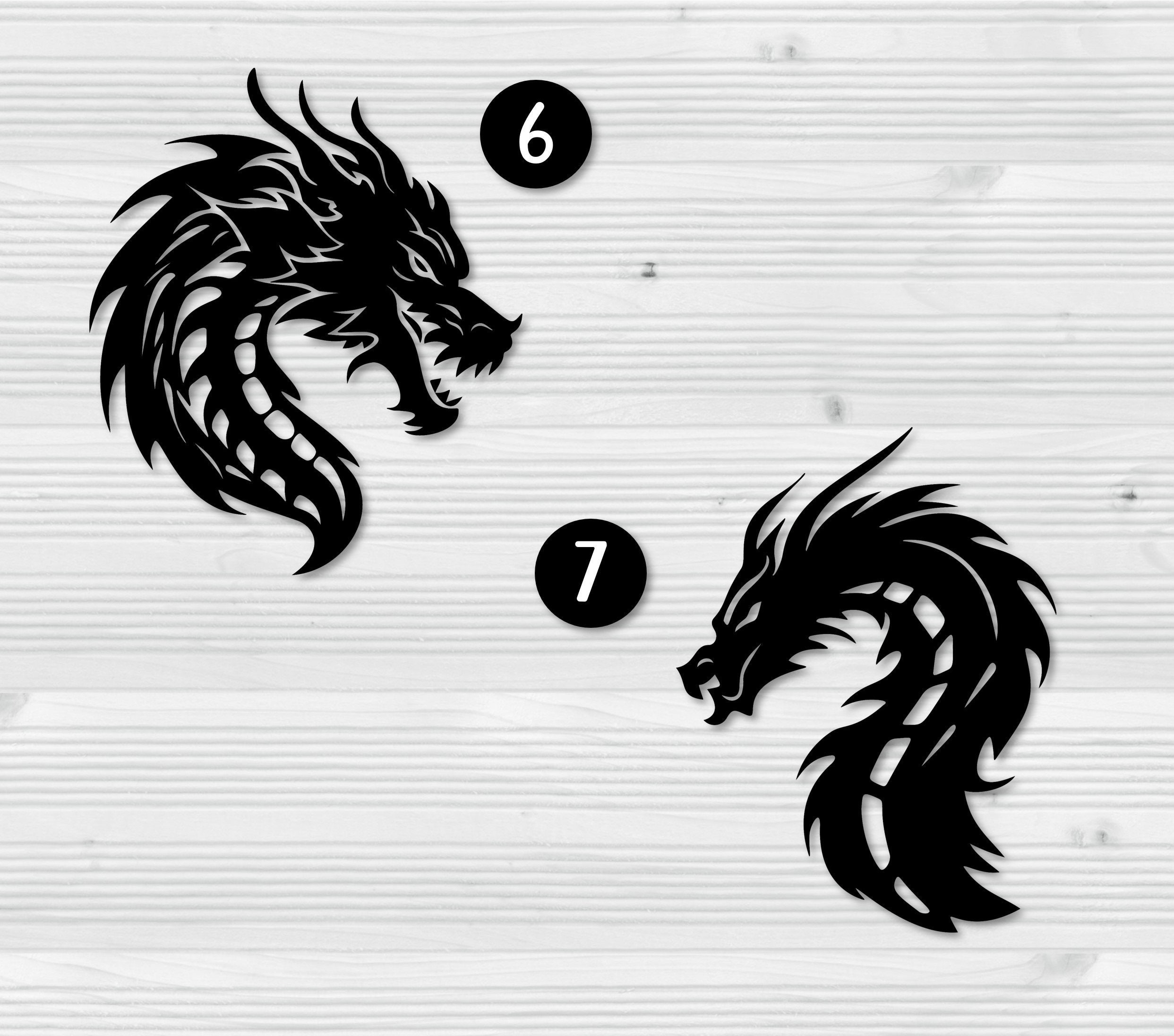 Dragon Head Vinyl Decals Dragon Decals Fantasy Fan Gift Waterbottle