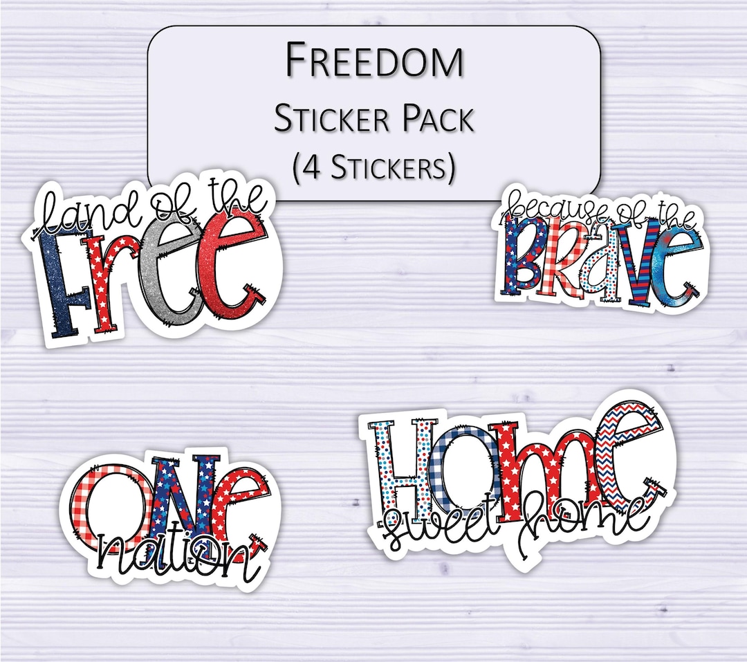 Freedom Sticker Pack | Patriotic Stickers | Scrapbooking Stickers ...