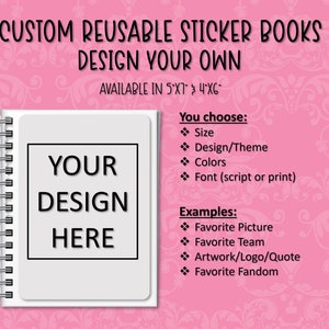 Custom Reusable Sticker Book | Sticker Album | Sticker Storage | Customizable | Two Sizes Available