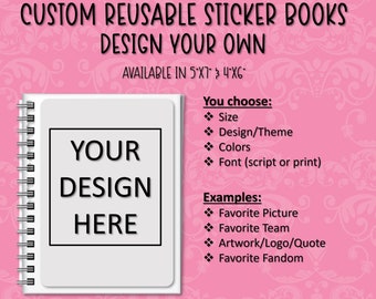 Sticker Book - reusable sticker storage (choose your cover