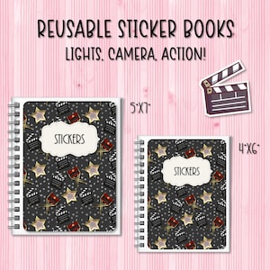 Movie Themed Reusable Sticker Book | Sticker Storage Album | Custom Vinyl Sticker Organizer